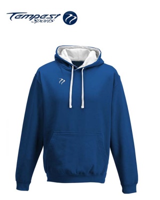 Tempest Lightweight Royal White Hooded Sweatshirt